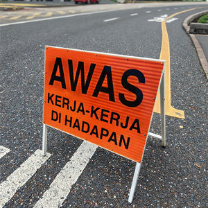 علامة تحذير عاكسة للسلامة باللون البرتقالي بحجم مخصص لعلامة بناء الطرق - Product Image 4