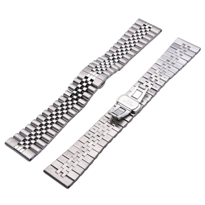 JAETIUM Correa de Reloj de Acero Inoxidable Personalizada OEM a Precio de Fábrica, Hebilla de Mariposa de Lujo, Brazalete de Repuesto de Metal para Reloj de 24 mm - Product Image 3