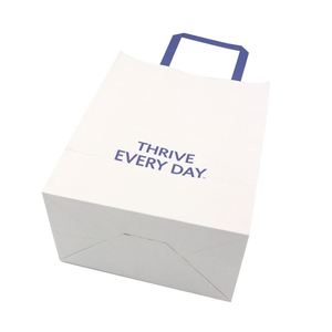 Sacs en papier kraft écologiques pour boutique, personnalisables avec votre propre logo, avec poignée plate, vente en gros - Product Image 5