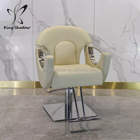 Kingshadow - Chaise de coiffeur moderne rose en promotion, chaise inclinable pour salon de beauté