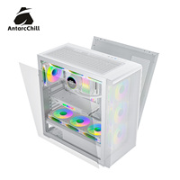 Boîtier d'ordinateur AntarcChill Factory Full Tower, flux d'air élevé, façade en mesh, verre trempé, compatible E-ATX, prêt pour radiateur 360 mm