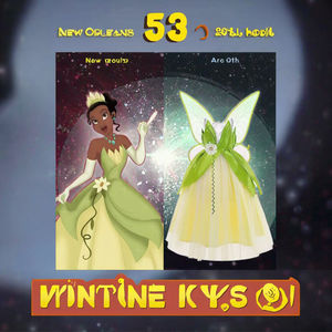 Toddler Girl Princess Costume <strong>Outfit</strong> with Tiana Dress and Cloak Accessory for TV &amp; Movie Cosplay Halloween Festival - Product Image 3