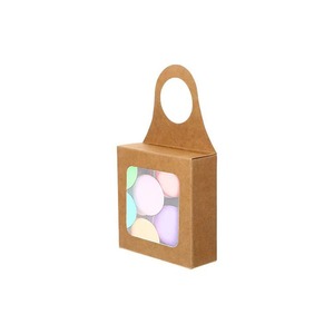 Caja <span class=keywords><strong>de</strong></span> Papel Kraft Biodegradable y Ecológica para Regalos, Vino, Dulces, Galletas, Plegable, con Ventana, Gancho, Grabado Personalizado - Product Image 3