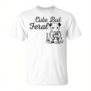 Camiseta con diseño de opossum lindo pero salvaje, para niños, mujeres y hombres, regalo promocional para todas las edades - Product Image 2