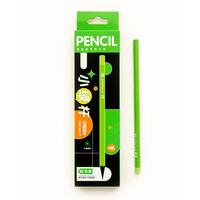 Lot de 10 crayons à mine CX HB/2B en bois vert, avec mine noire laminée, imprimés, de haute qualité, pour examens et écoles