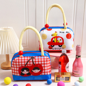 Linda Bolsa de Almuerzo Aislada y Portátil, Material de Poliéster, Diseño de Dibujos Animados con Hielo, Regalo para Trabajadores de Oficina - Product Image 2