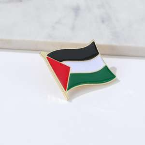 Fabricante de insignias, alfileres de solapa personalizados, alfileres de solapa de esmalte duro chapado en oro, alfiler de esmalte suave con bandera de Palestina personalizado - Product Image 6