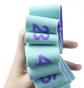 Latin Dance elastische latex katoenen gebreide stretchband oefening <span class=keywords><strong>yoga</strong></span> riem weerstandsband <span class=keywords><strong>8</strong></span> 11 lussegment - Product Image 2