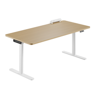 Bureau debout électrique réglable en hauteur, disponible en plusieurs couleurs, 4 positions mémoire, adapté aux bureaux et aux études.