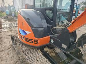 Excavatrice hydraulique diesel de taille mini HITACHI ZX55 d'occasion d'origine en excellente condition de fonctionnement de haute qualité à vendre - Product Image 3