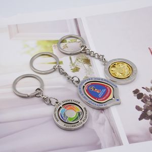 Chaveiro esportivo com logotipo personalizado para carro, chaveiro giratório de metal com rotação de 360 graus, fabricante por atacado de desenho livre. - Product Image 5