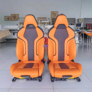 ชุดอัพเกรดเบาะนั่งลายคลื่นสำหรับ BMW ซีรีส์ 3 G20 / X3 G01 / X5 G05, เบาะหนังรูระบายสีส้มสดใสและสีเทาเข้ม - Product Image 1