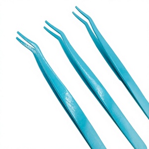 Nouvelle pince à cils vison personnalisé applicateur de cils pince à épiler durable en acier inoxydable or argent noir Logo de marque privée - Product Image 1