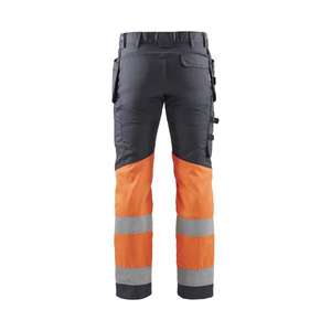 BLAKLADER - 155818119653D112 Pantalón de alta visibilidad con elástico Gris medio/naranja-EAN 7330509767740 ROPA DE TRABAJO DE LA HI-VIS - Product Image 2
