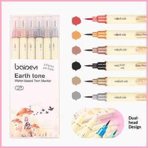 Marqueur <span class=keywords><strong>pinceau</strong></span> double embout style chinois, 30 couleurs, à base d'eau, pour étudiants, idéal pour l'outillage et le dessin, la peinture à l'aquarelle - Product Image 3