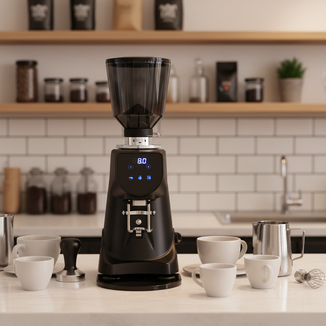Custom logo Coffee Accessories Electric 220V Coffee Bean Grinding Machine Espresso Commercial Coffee Mill Steel Grinders
