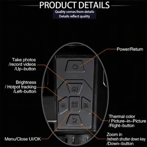 กล้องถ่ายภาพความร้อนแบบตาเดียว 384x288/640x512 - ระบบมองเห็นความร้อน 50Hz สำหรับการตรวจจับระยะไกล, ใช้งานได้นาน 6 ชั่วโมง และกันน้ำระดับ IP66 สำหรับการล่าสัตว์กลางคืน - Product Image 6