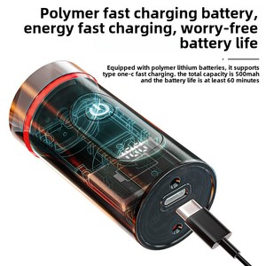 Afeitadora eléctrica compacta transfronteriza para hombre, Mini pantalla Digital, <span class=keywords><strong>maquinilla</strong></span> de afeitar de viaje, carga rápida para el hogar, alimentación USB para afeitarse la barba - Product Image 4