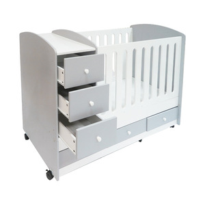 Set <span class=keywords><strong>Lettino</strong></span> Multifunzionale 3-in-1 JINS per Bambini <span class=keywords><strong>con</strong></span> <span class=keywords><strong>Cassetti</strong></span>, Comoda Culla in Legno per Neonati e Bambini, Uso Domestico e Alberghiero - Product Image 6
