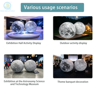 Globe de neige gonflable lumineux à LED, modèle personnalisé du système solaire (Terre, Jupiter, Mars, Lune), pour exposition muséale, centre commercial, événement