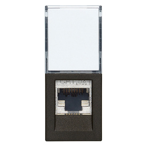 Prise murale Ethernet RJ45 FTP Cat6A Netsafe noire 8P8C - Product Image 1