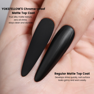 YOKEFELLOW GleamTap Top Coat Mat Anti-Reflet 15ml, Gel UV Sans Résidu, Finition Mate Résistante à la Poudre pour Nail Art Isolé - Product Image 5