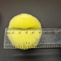 Boule de fourrure artificielle de lapin de 4 à 5 cm, pompon tricoté, prix bas, accessoire de bricolage, vêtements, peluche