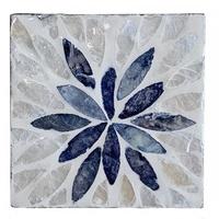 Théière et sous-tasses isolés en coquille colorée avec tapis résistants à la chaleur, style bohème fait à la main, 10 mm d'épaisseur