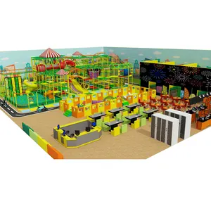 indoor playground kids big ball pit large slide with party roog