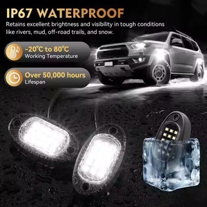 Cao cấp thiết kế màu trắng tinh khiết xe ánh sáng độc đáo 12 vỏ màu trắng tinh khiết dẫn ánh sáng đá Kit undercar Đèn trang trí - Product Image 4