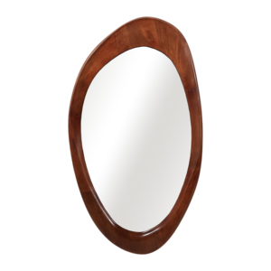 Specchio da parete ovale in legno di mango, elegante decorazione per la casa, per camera da letto, corridoio, ingresso - Product Image 1