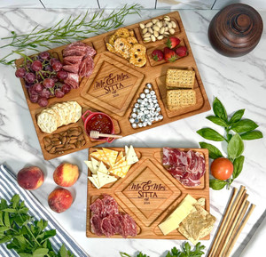 Düğün yıldönümü nişan için kişiselleştirilmiş özel kazınmış LOGO ahşap kesme tahtası - Product Image 5