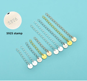 925 Sterling Silver Chain <strong>Extenders</strong> With Tags for <strong>Necklaces</strong> Anklet Bracelet Extension - Product Image 6
