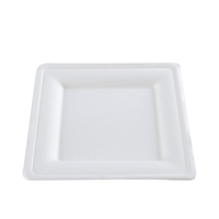 Boîte à lunch en papier de bagasse de canne à sucre jetable biodégradable de 8 pouces avec insert en bambou maintenant disponible sur le marché des EAU