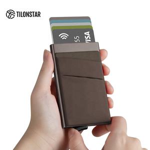 TILONSTAR TVC104, cartera minimalista emergente, tarjetero de aluminio con bolsillo frontal Delgado, tarjetero Oem para trabajo/viaje amigable - Product Image 3