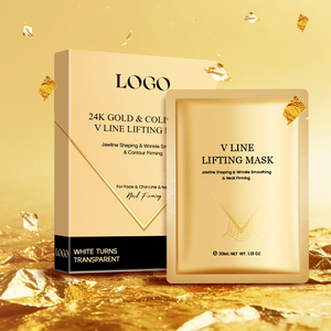 Masque de Contouring V 6-en-1 Anti-Âge au Collagène et Or 24K OEM/ODM de Haute Qualité pour Raffermir la Ligne du Menton, Réduire le Double Menton, Lisser la Peau et Hydrater - Product Image 6