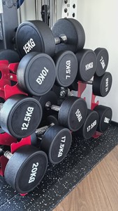 CZFIT Adjustable 2.5-50kg Rubber Coated Cast Iron Core <b>Dumbbells</b> for Arms & Full Body Workout-Anti-Slip & Durable Gym Equipment - Product Image 5