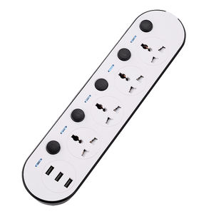 Universele <span class=keywords><strong>4</strong></span> Stopcontacten 3 Usb Power Verlengsnoer Abs <span class=keywords><strong>Switch</strong></span> Power Strip Uk Eu Vietnam Pluggen 10a Nominale Universele Verlengcontactdozen - Product Image 6