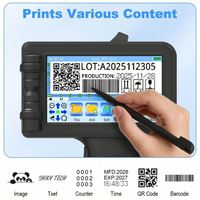 Imprimante jet d'encre commerciale portable avec écran tactile pour le marquage des dates sur les gobelets en papier
