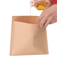 Fabrication de sacs en papier personnalisés à double ouverture, imprimés, résistants à l'huile et à la graisse, pour pain, gaufres, hamburgers, sandwichs, beignets, en forme de triangle