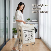 Panier à linge pliable moderne en tissu Oxford avec cadre en fer, imperméable et imprimé, pour chambre, balcon et hôtel