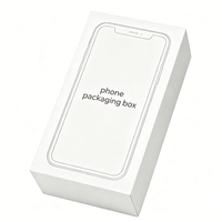 Boîte d'emballage pour téléphone portable avec base et couvercle en papier rigide personnalisés, avec insert en blister moulé pour accessoires de téléphone, emballage extérieur pour cadeau