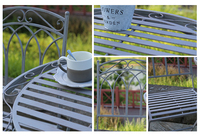 Chaise de jardin pliante carrée, mobilier d'extérieur en fer forgé, design Vintage, outils de salle à manger