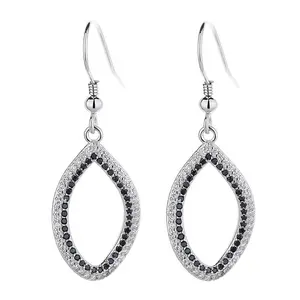 Yaeno Korean version of the new fashion double row drill full of water drop earrings