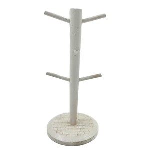 Portavasos de madera de fresno con forma de árbol, estante de almacenamiento multifuncional para sala de estar y uso doméstico - Product Image 1