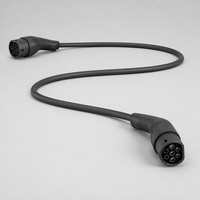 Câble de charge EV Type 2 vers Type 2 16A 32A Mode 3, câble de charge EV portable IEC 62196-2 pour borne de recharge murale domestique et recharge publique des véhicules électriques