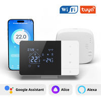 Termostato Inalámbrico RF con Control Remoto por Aplicación Smart Life para Sistema de Caldera de Gas, con Batería