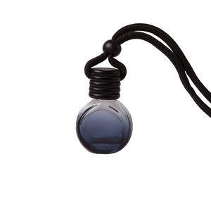 6ML Custom Logo Round Flat Brown Color Small <b>Car</b> Hanging Perfume <b>Diffuser</b> Bottle - Product Image 3