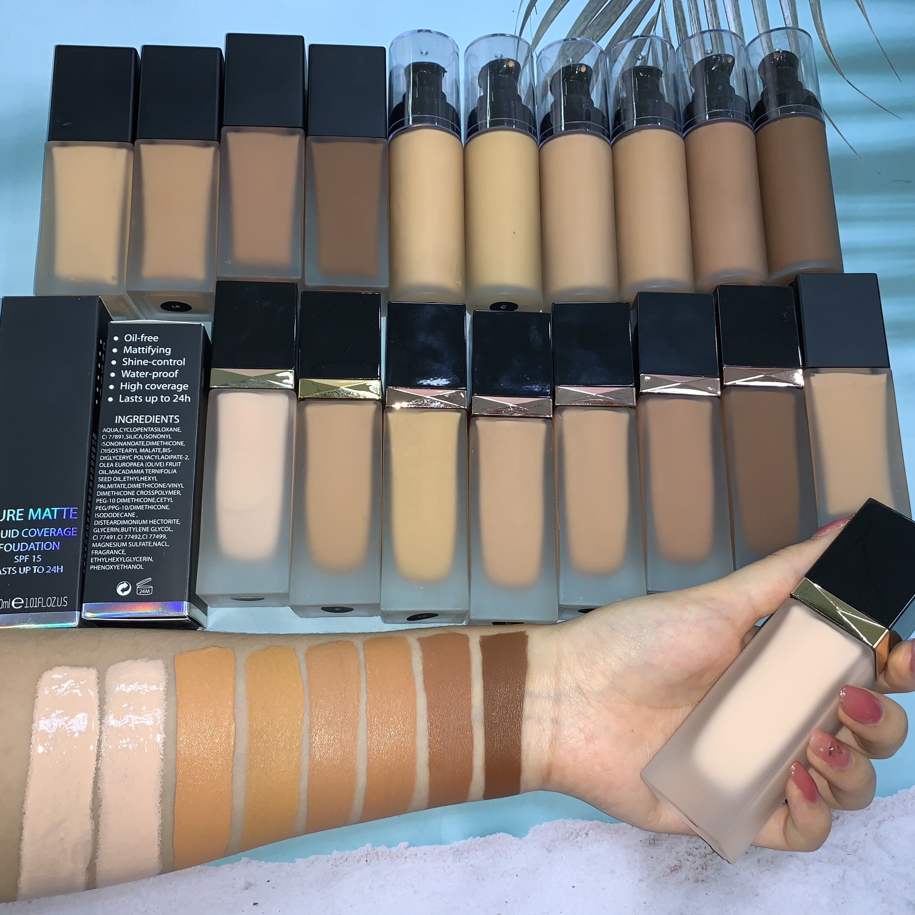 2021 Высококачественная водостойкая стойкая Жидкая основа для макияжа, фирменная торговая марка, натуральный макияж, Матовая жидкая основа