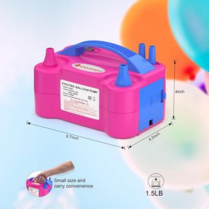 Souffleur <span class=keywords><strong>de</strong></span> ballons électrique portable, pompe à air pour ballons, double buse, rose rouge, 110V 600W, <span class=keywords><strong>gonfleur</strong></span> <span class=keywords><strong>de</strong></span> ballons pour décorations <span class=keywords><strong>de</strong></span> fête - Product Image 2